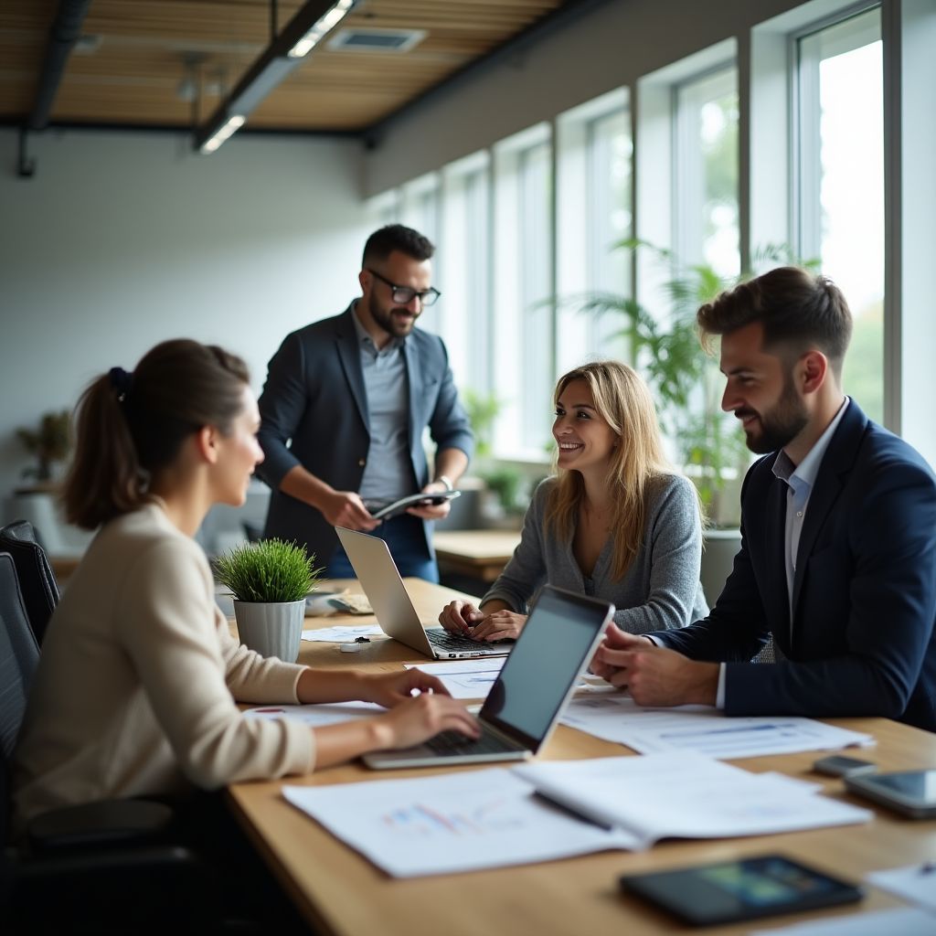 Equipo de trabajo en FinConsult